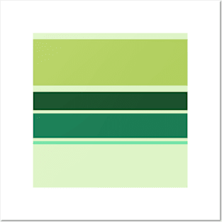 A gentle incorporation of Dark Sea Green, Medium Aquamarine, Very Light Green, Cal Poly Pomona Green and June Bud stripes. Posters and Art